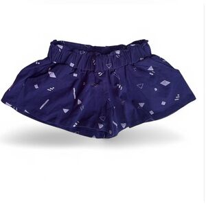 Mila & Emma 3T Habitual toddler girl Blue and White Stumpef Ruffle Shorts pocket